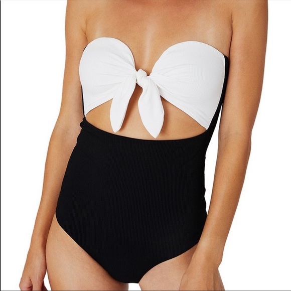 Onia Marie one piece swimsuit black and white - Picture 2 of 11